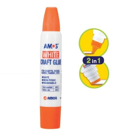 AMOS דבק יצירה לבן דו צדדי