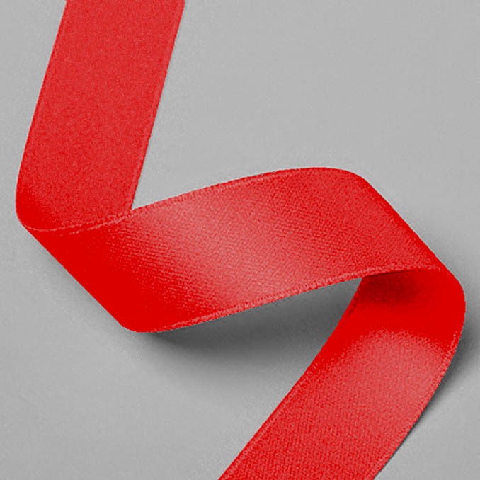 סרט סאטן 15 מ"מ - אדום