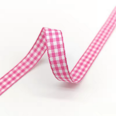 סרט משבצות 15 מ"מ - ורוד