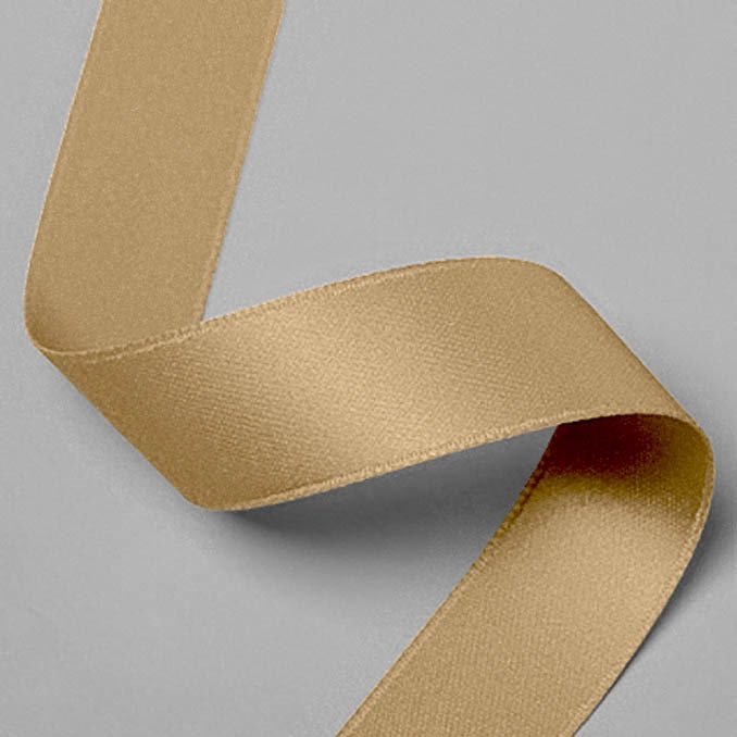 סרט סאטן 15 מ"מ - זהב בהיר