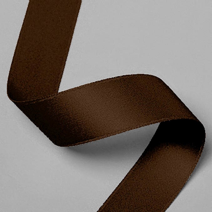 סרט סאטן 15 מ"מ - חום כהה