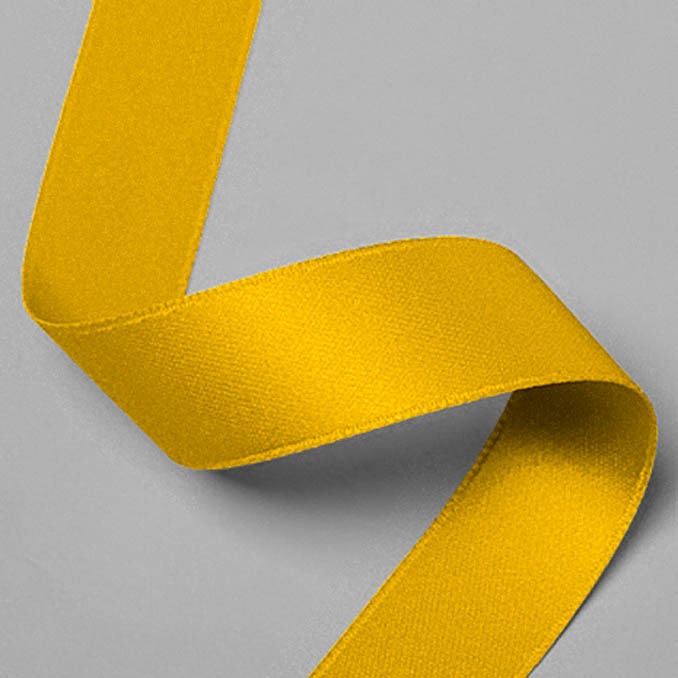 סרט סאטן 15 מ"מ - צהוב