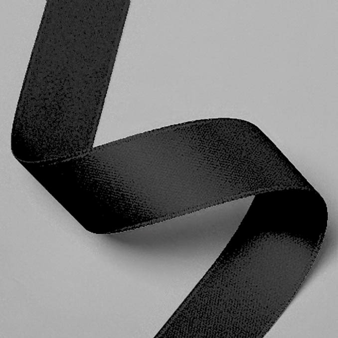 סרט סאטן 15 מ"מ - שחור