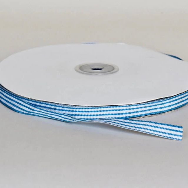 סרט ריבס פסים 1 ס"מ - תכלת טורקיז